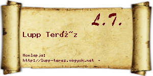Lupp Teréz névjegykártya